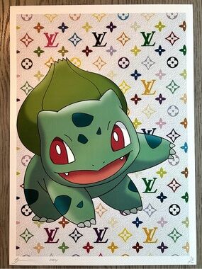 DEATH NYC Bulbasaur Murakami LV Art Print
